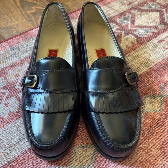 NIB Cole Haan Men's Black Leather Pinch Buckle Shoes 11 - Picture 1 of 4